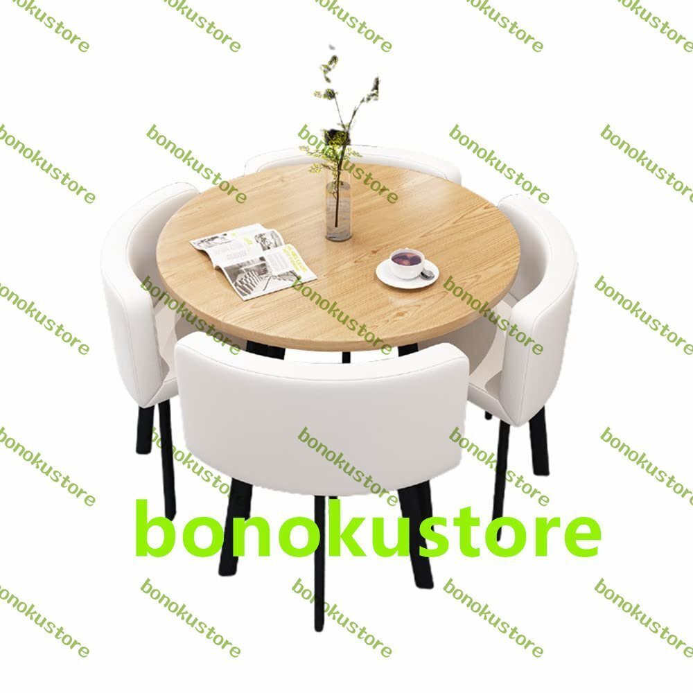 ダイニングテーブルセットダイニングテーブル 椅子 5点セット 省スペース ダイニングセット 丸型 食卓セット4人掛けダイニングテーブル70CM拍卖