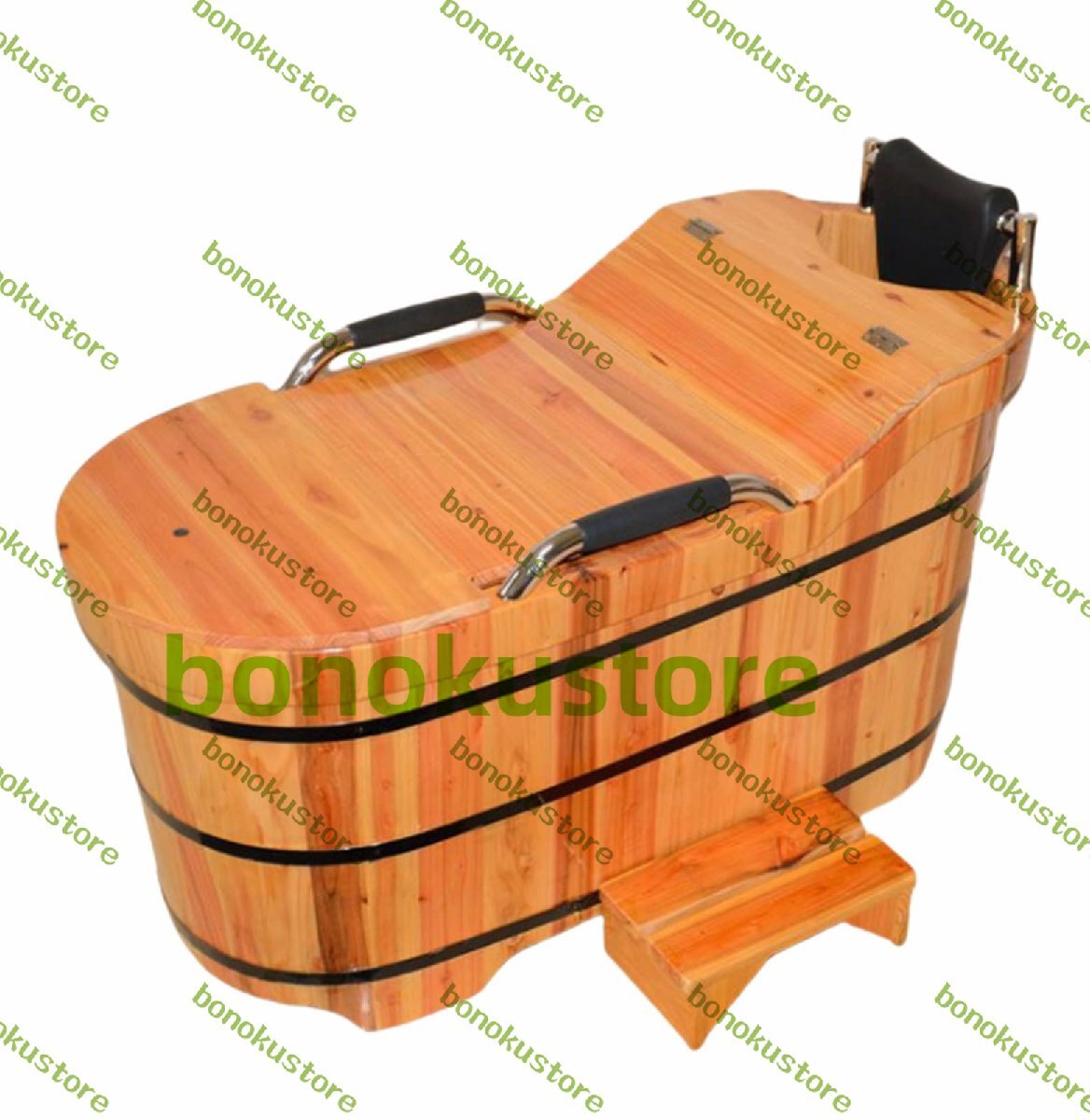 バスタブ 浴槽 木製 露天風呂 アイスバス 簡易風呂 サウナ 家庭用サウナ バレルサウナ 大きい 木製浴槽 お風呂 (長さ140CM 蓋付き)拍卖