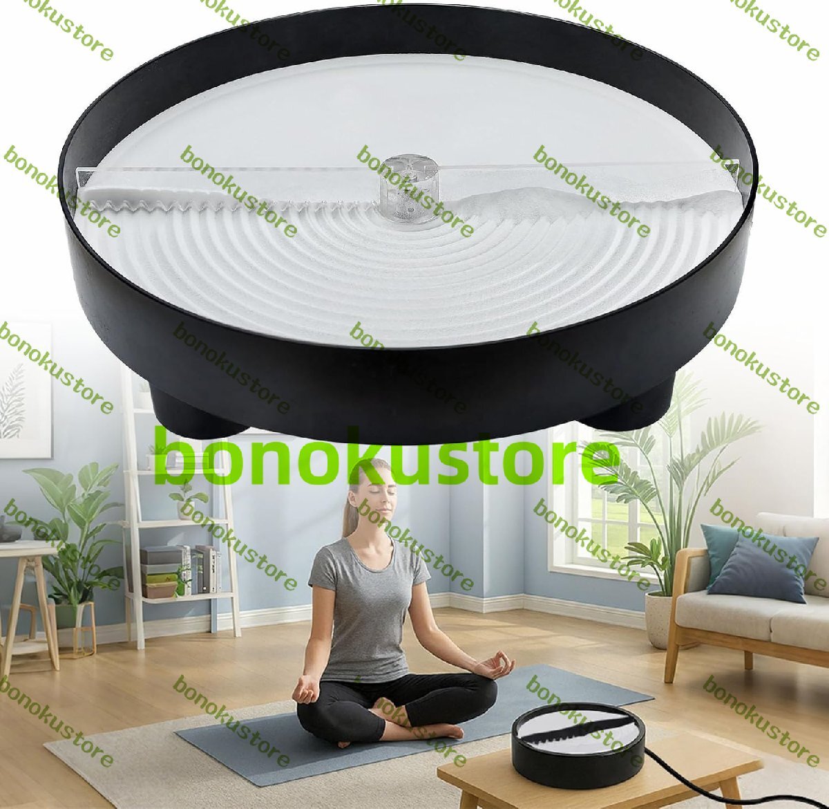電動瞑想サンドトレイ 30CM 自動回転サンドテーブル 瞑想トレイ 速度:3ラップ/分 瞑想 不安解消 幸福感を感じる 瞑想愛好者必見拍卖