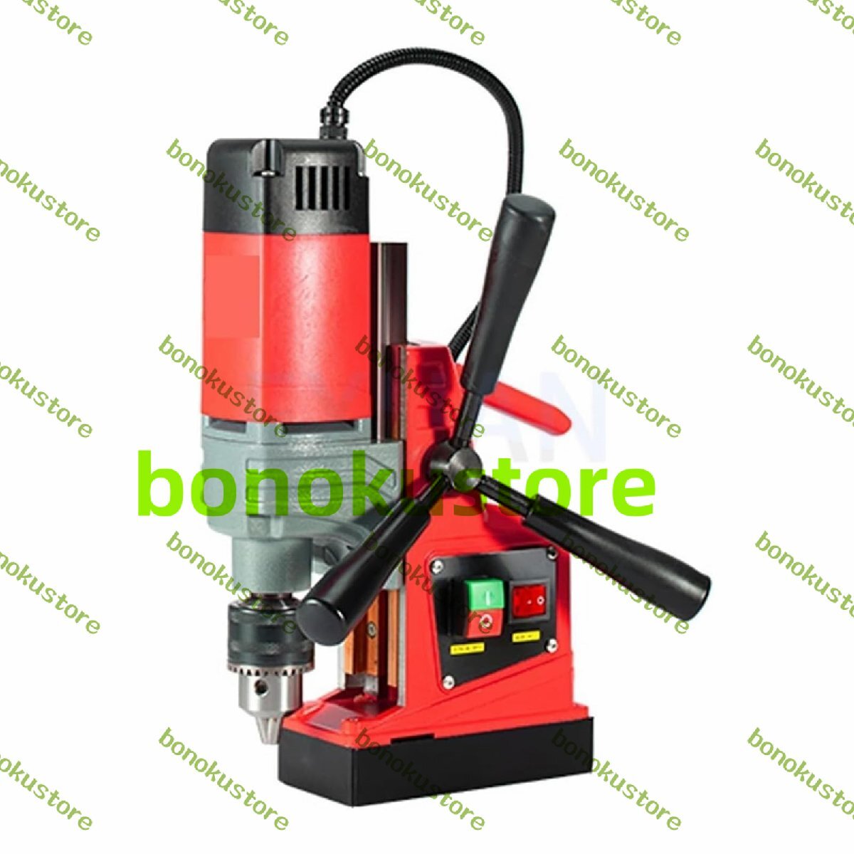 磁気ボール盤 卓上 多機能 電気磁気ドリル 工業用 コアドリル 正逆回転・無段調速 16000N 垂直/側面/90°強力吸着 220V AX-16拍卖