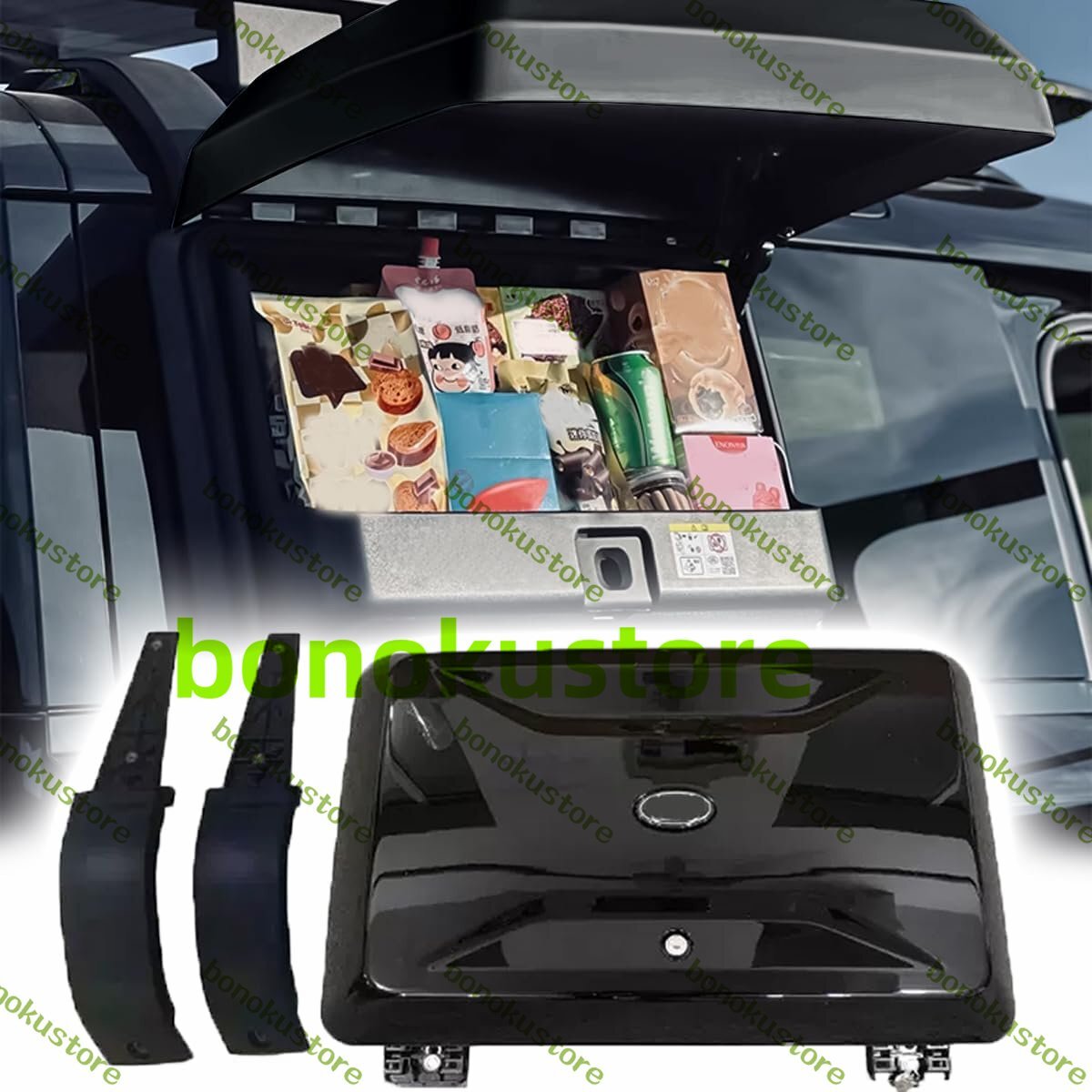 光沢ブラック サイドツールボックス 収納ボックス 110 130 2020 2021 2022 2023 2024 2025用 外装取り付けギアキャリア ロック付き拍卖