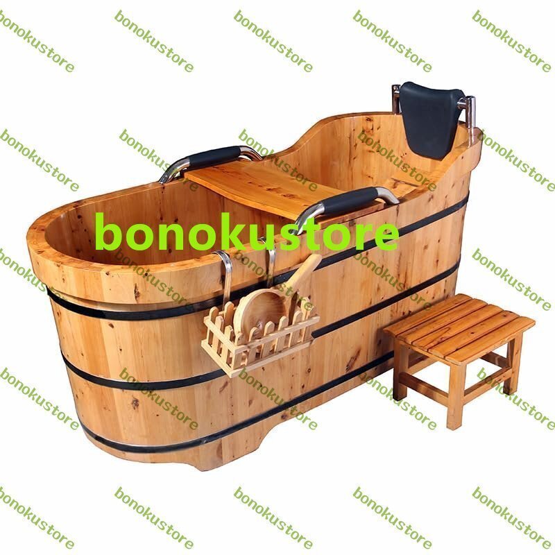 バスタブ ホームバスタブ 厚手 大人用 無垢材 バスタブ バスルーム 取り外し可能 独立バスタブ (木製カラー 標準構成 130*63*73CM)拍卖