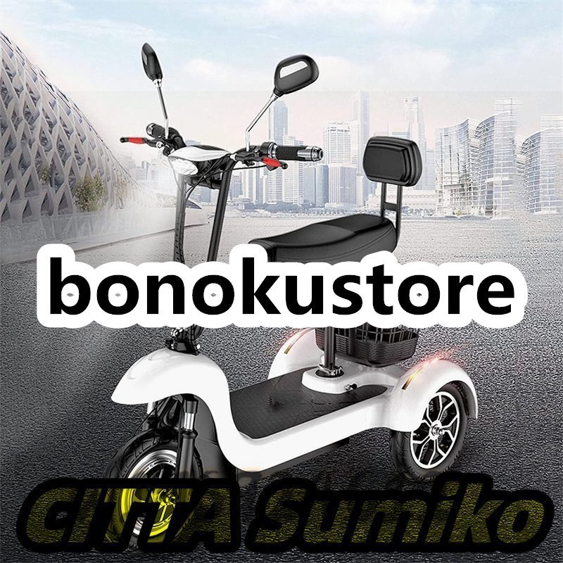 品質 小型電動三輪車/家庭用成人高齢者/障害者モビリティデュアルモーター/スロープパーキング/スーパークライミング/折りたたみ電動三輪車拍卖