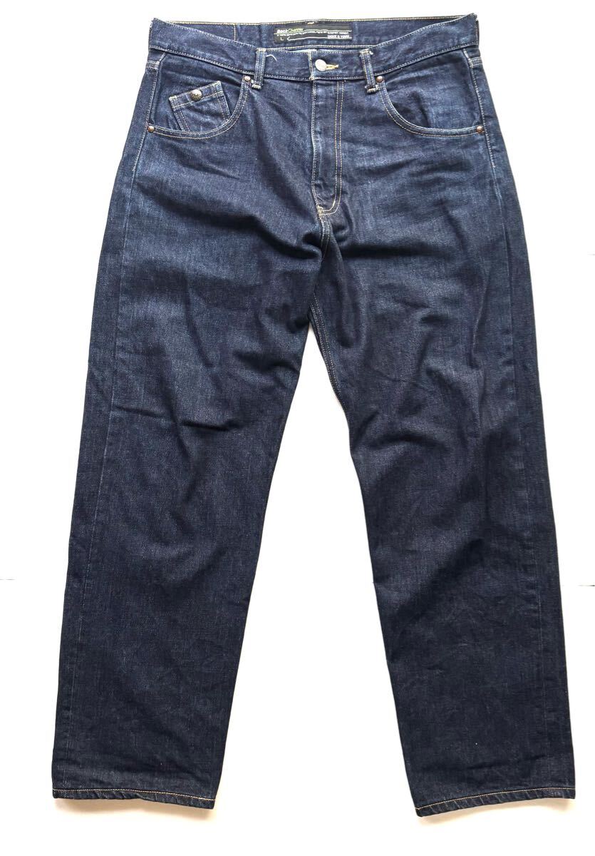 Back Channel WIDE STRAIGHT DENIM バックチャンネル ワイド ストレート デニム L インディゴ デニムパンツ ジーンズ拍卖