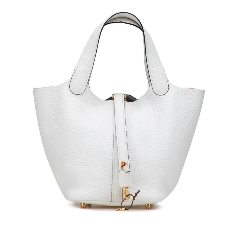 エルメス ピコタンロックPM ハンドバッグ ニューホワイト トリヨンクレマンス レディース HERMES 【中古】拍卖