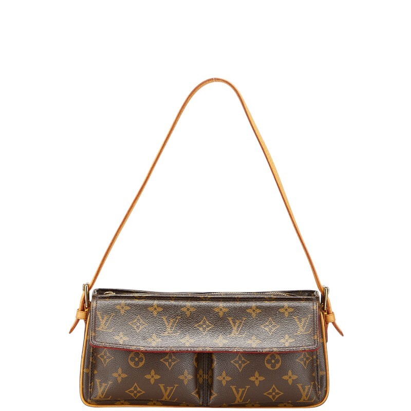ルイ ヴィトン モノグラム ヴィバシテMM ショルダーバッグ M51164 ブラウン PVC レザー レディース LOUIS VUITTON 【中古】拍卖