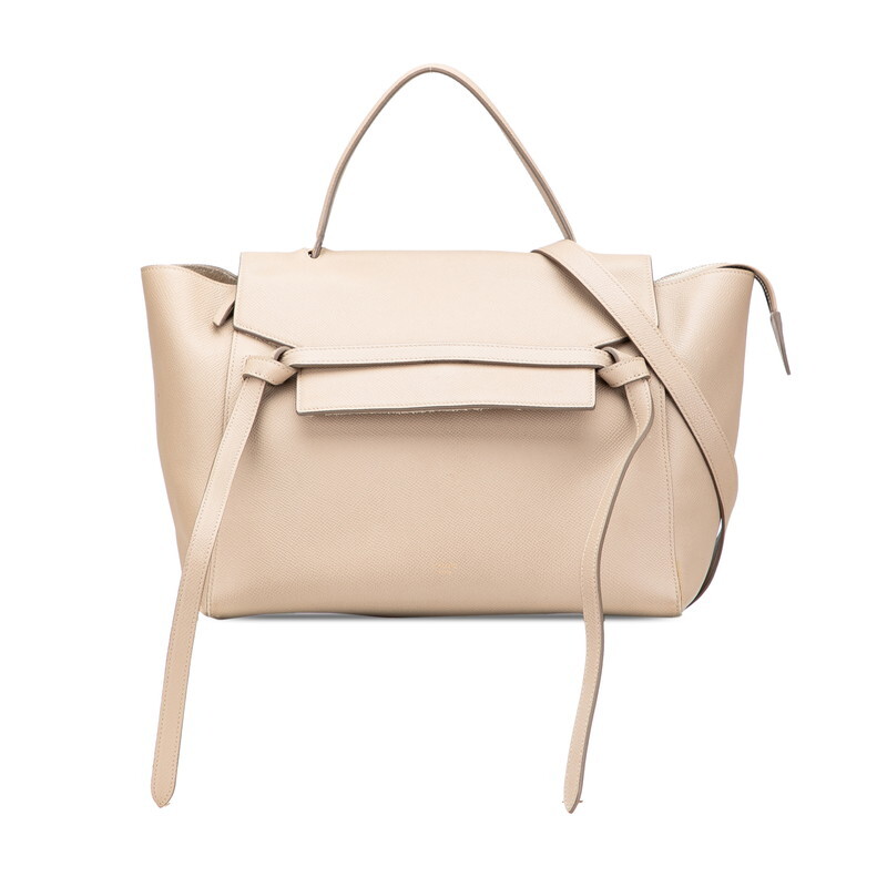 セリーヌ ベルトバッグ ハンドバッグ ワンショルダーバッグ 2WAY ベージュ レザー レディース CELINE 【中古】拍卖