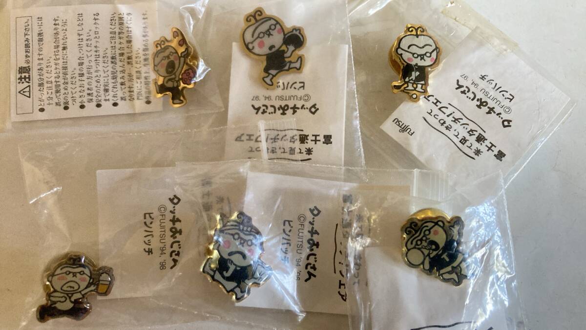 富士通 タッチおじさん ピンバッチ 6個拍卖