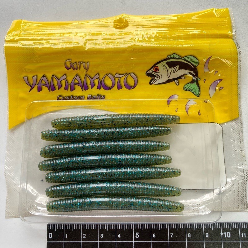 813694 ゲーリーヤマモト 3インチ ヤマセンコー 7本 GARY YAMAMOTO YAMASENKO #343 ウォーターメロンギル拍卖