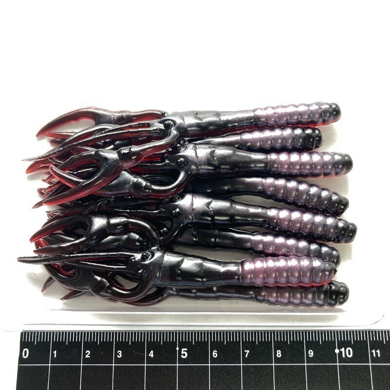 813144 リバーサイドルアーズ ビッグクロー 4インチ 8本 テキーラサンライズ系 RIVERSIDE LURES BIG CLAW アメリカンワーム オールド品拍卖