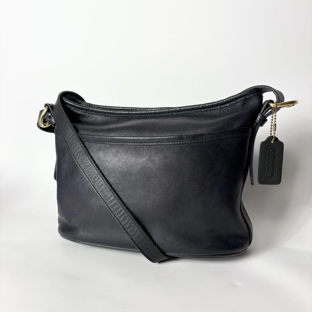 オールドコーチ グラブタンレザー ネイビー ショルダーバッグ クロスボディ拍卖