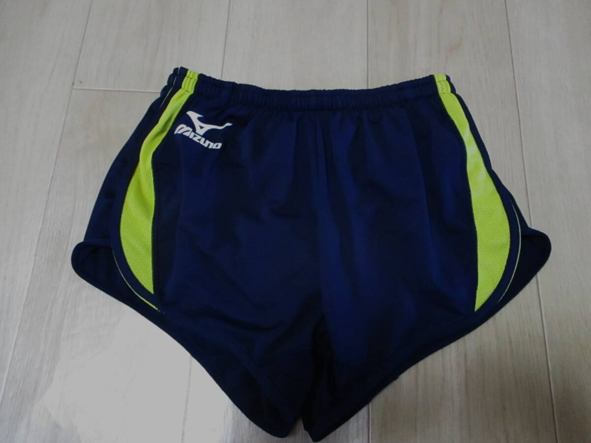 洗濯済み・ミズノ・ランニングパンツ・紺色・サイズS拍卖