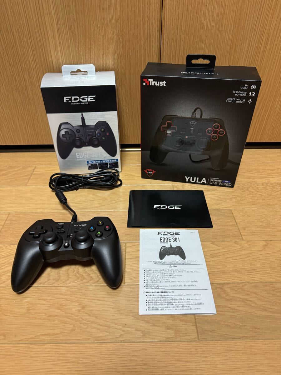 【最終値下げ】【コントローラー2個】HORI EDGE 301 GAMING PAD USB有線コントローラーTrust YULA GXT 540 USB有線 GAMING PAD J-391拍卖