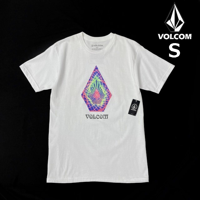 売切り【正規新品】VOLCOM ボルコム◆半袖 Tシャツ スケート サーフ ストーンロゴ 男女兼用(S)白 250617拍卖