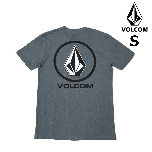 売切り【正規新品】VOLCOM ボルコム◆半袖 Tシャツ スケート サーフ ストーンロゴ バックプリント 男女兼用(S)グレー② 250617-B拍卖