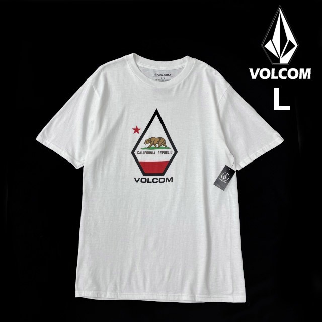 売切り【正規新品】VOLCOM ボルコム◆半袖 Tシャツ スケート サーフ ストーンロゴ 男女兼用(L)白 250617拍卖