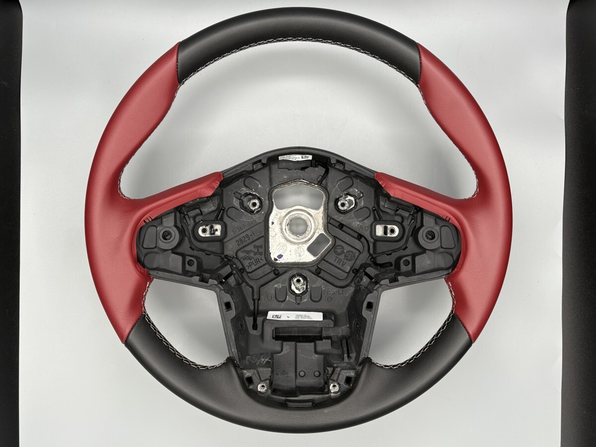 【美品】A90/A91系 GRスープラ 純正 レザー ステアリング 品番7939887-05/19B3391Z0089/62829181D ハンドル 革ハン (25020089)拍卖