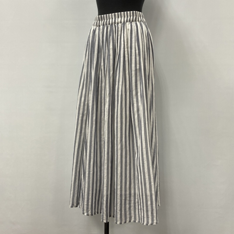 ●Samansa Mos2/サマンサモスモス/SM2/ストライプ フレアスカート/ウェストゴム/楽ちんな着心地/スカート/ストライプ拍卖