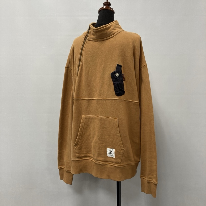 ●grn/ジーアールエヌ/HIASOBI CAMPER HALF-ZIP SWEAT/火遊び キャンパー ハーフジップスウェット/斜めジップ/プルオーバー/難燃拍卖