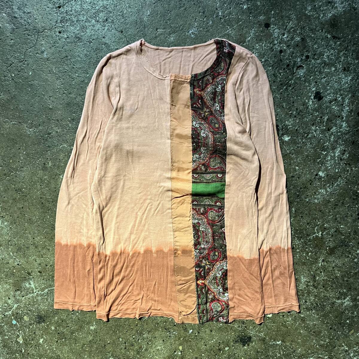 COMME des GARCONS 93aw エスニック柄切替脱色ニット レーヨン キュプラ アクリル コムデギャルソン 1993aw AD1993 90s Synergy シナジー拍卖