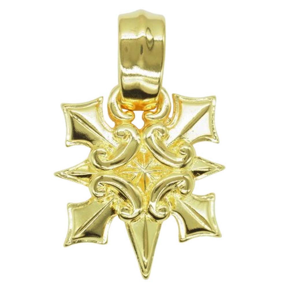 BILL WALL LEATHER ビルウォールレザー クロスダガー ペンダントトップ ゴールドコーティング スターリングシルバー ゴールド系【中古】拍卖