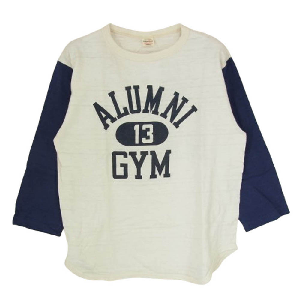 WAREHOUSE ウエアハウス ALUMNI GYM プリント 7分袖 Tシャツ ネイビー系 S【中古】拍卖