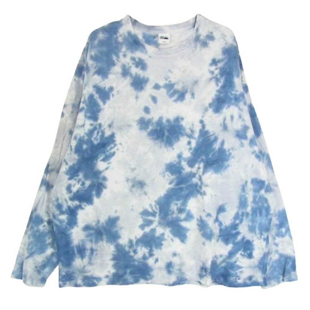 FIRST DOWN ファーストダウン タイダイ ロングスリーブ Tシャツ 長袖 ブルー系 L【中古】拍卖