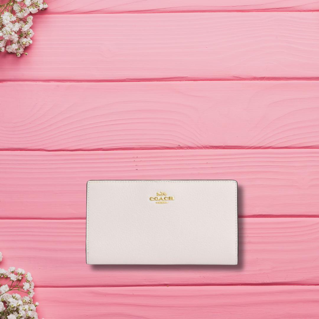 コーチ COACH 長財布 スリム ジップ ウォレット チョーク C8329拍卖