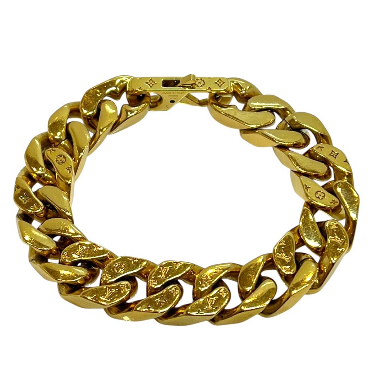 1円 LOUIS VUITTON ルイヴィトン ブレスレット チェーンリンクス M00306 LE1221 サイズL拍卖