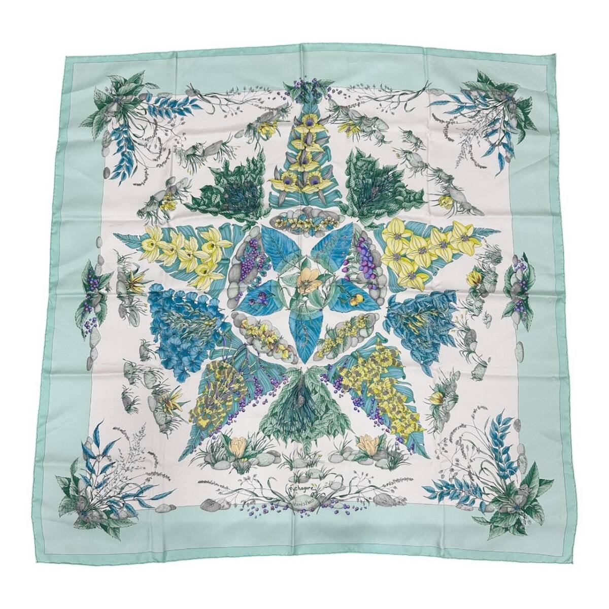 HERMES エルメス カレ90 ピタゴラス Pythagore 大判 スカーフ ※糸ツレ有 レディース拍卖