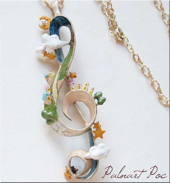 パルナートポック 送料無料 ハイペリオン ネックレス (オリジナルボックス付き)吹奏楽 音符 ト音記号 ペンダント パタミン拍卖