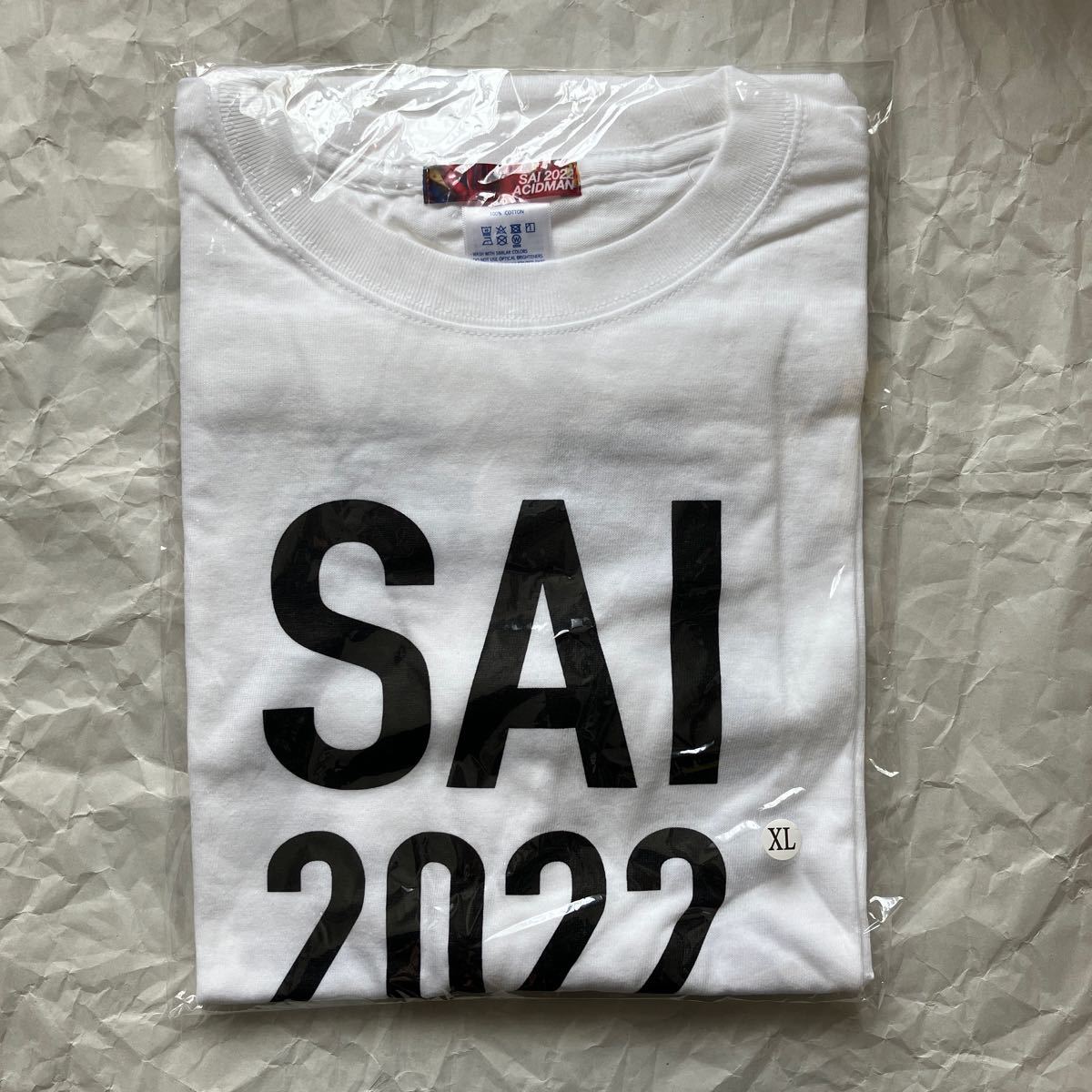 ACIDMAN presents SAITAMA ROCK FESTIVAL SAI 2022 オフィシャルグッズ SAI2022ロゴTee/white XLサイズ拍卖