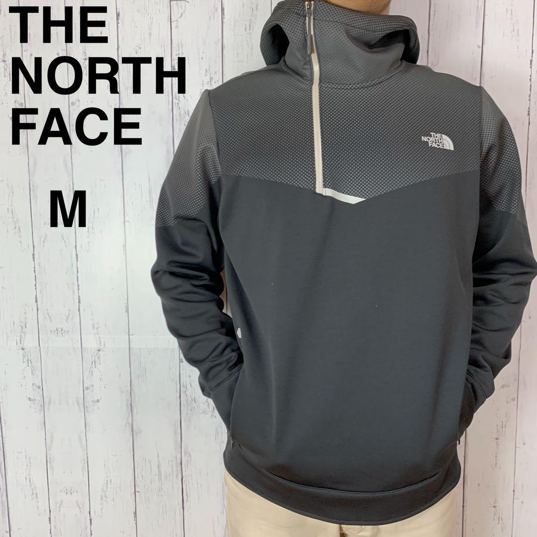 ノースフェイス アノラックパーカー プルオーバー メンズ Mサイズ ブラック 黒 ドット柄 ハーフジップ拍卖