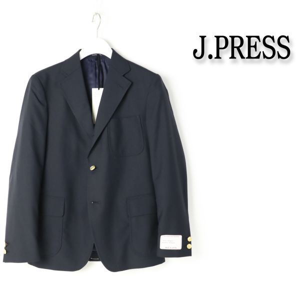 507a 新品◇ 6.7万円 ジェイプレス J.PRESS 定番 トロピカル 3ボタン ブレザー 金ボタン ビジネス ジャケット 日本製 34拍卖