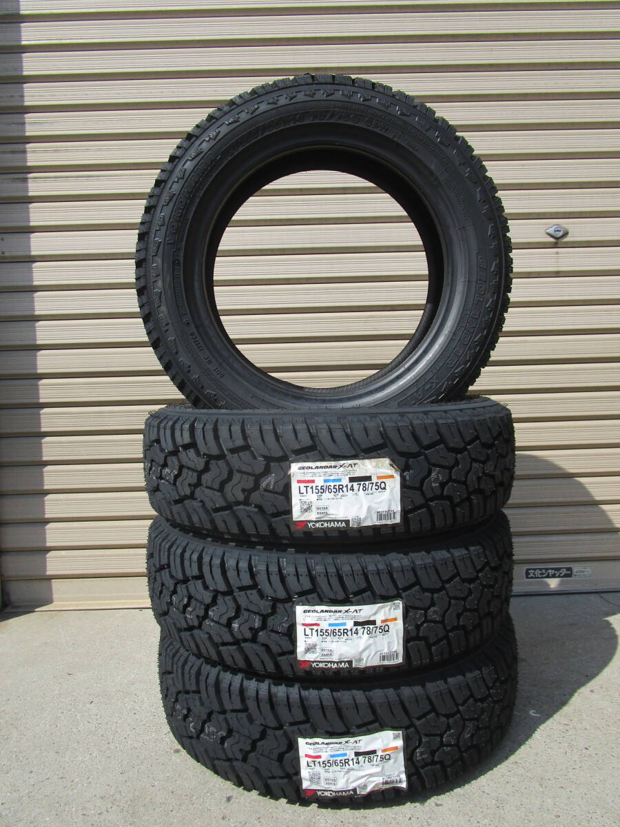 全国送料込☆ヨコハマタイヤX-AT☆155/65R14☆ゴツゴツタイヤハイゼットエブリィアトレーNバンスペーシアギアウェイクデリカミニサンバー拍卖