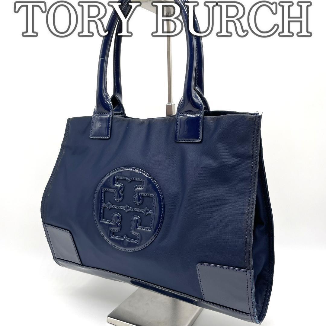 TORY BURCH トリーバーチ ナイロン トートバッグ ネイビー 青拍卖