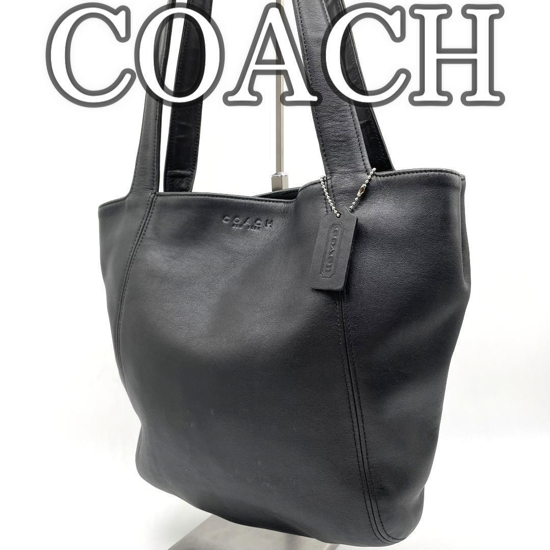【レア】COACH オールドコーチ レザー ハンドバッグ 黒 肩掛け ブラック拍卖