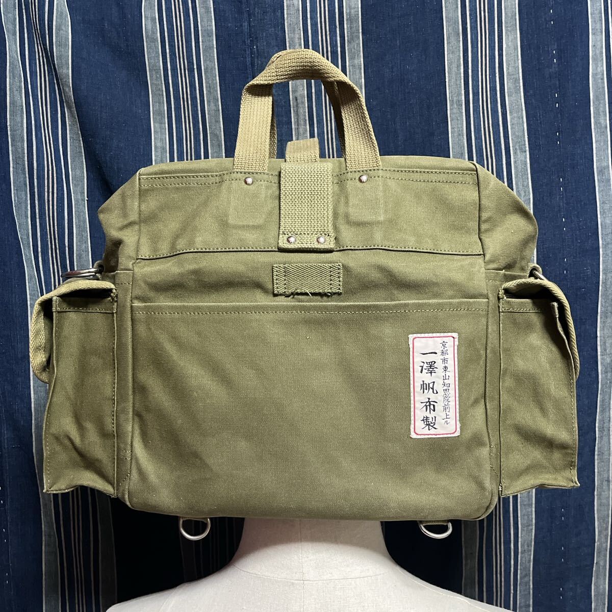 rare 一澤帆布 shoulder tote bag campus トート ショルダー バッグ 旧タグ 赤タグ 帆布 日本製 military ミリタリー拍卖