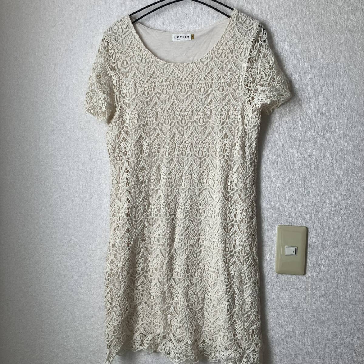LEPSIMレプシィム☆レースワンピース☆白拍卖