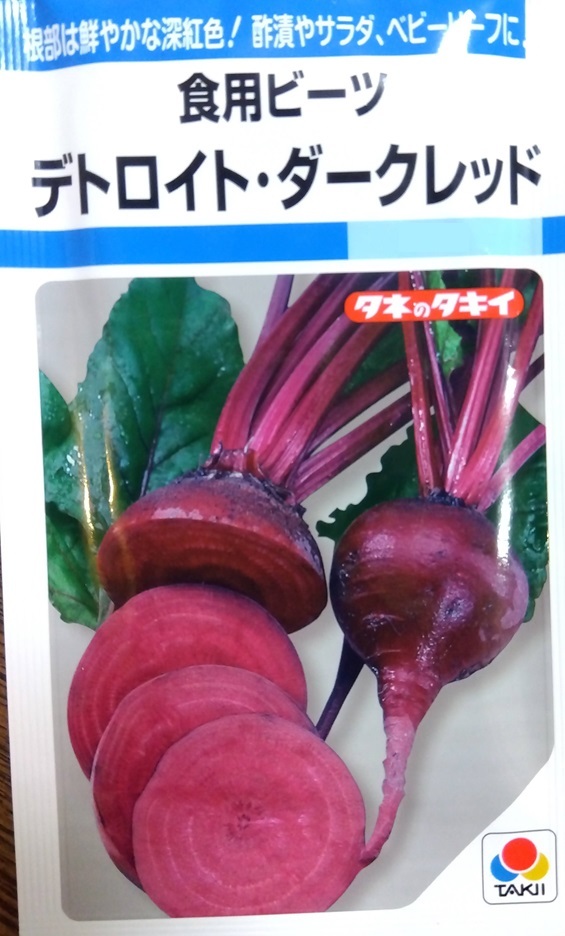 【9月種まき時期】食用ビーツ デトロイト・ダークレッド 種子40粒(タキイ種苗拍卖