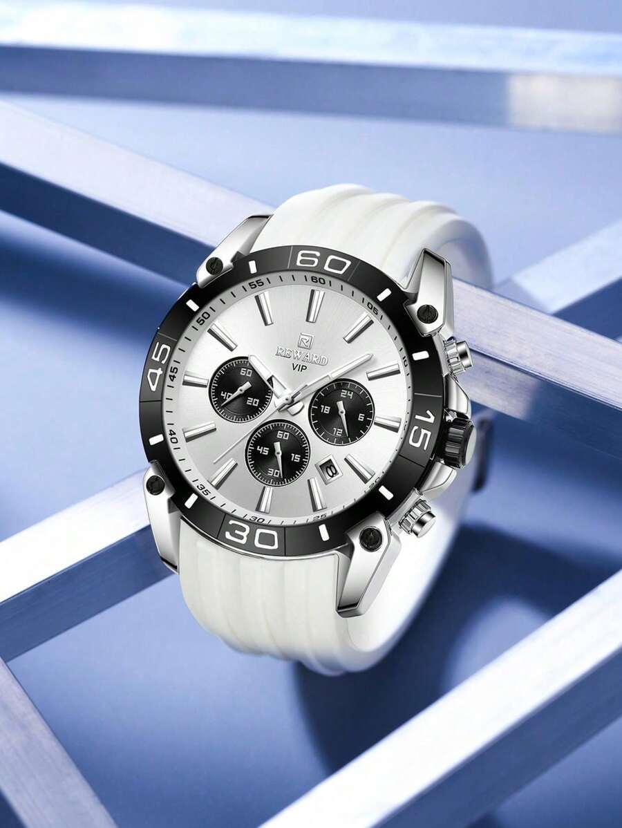 腕時計 メンズ クォーツ メンズクォーツ腕時計、シリコンバンド、ビジネスファッションスタイル、タイミング付きカレンダー、蓄光針、多拍卖