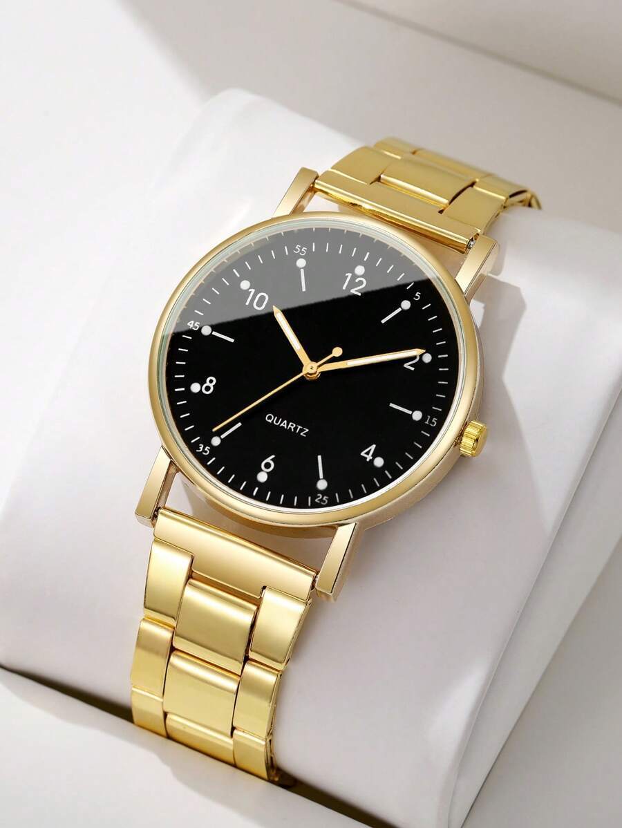 腕時計 レディース クォーツ 1個 女性用シンプルエレガントファッション スチールストラップ クォーツ 腕時計、数字文字盤、スタイ拍卖