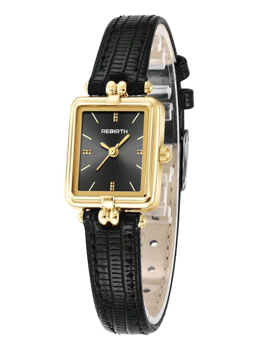 腕時計 レディース クォーツ 1個 レディース レトロ レザーバンド スクエア クォーツ カジュアル 腕時計、日常使いに適していま拍卖