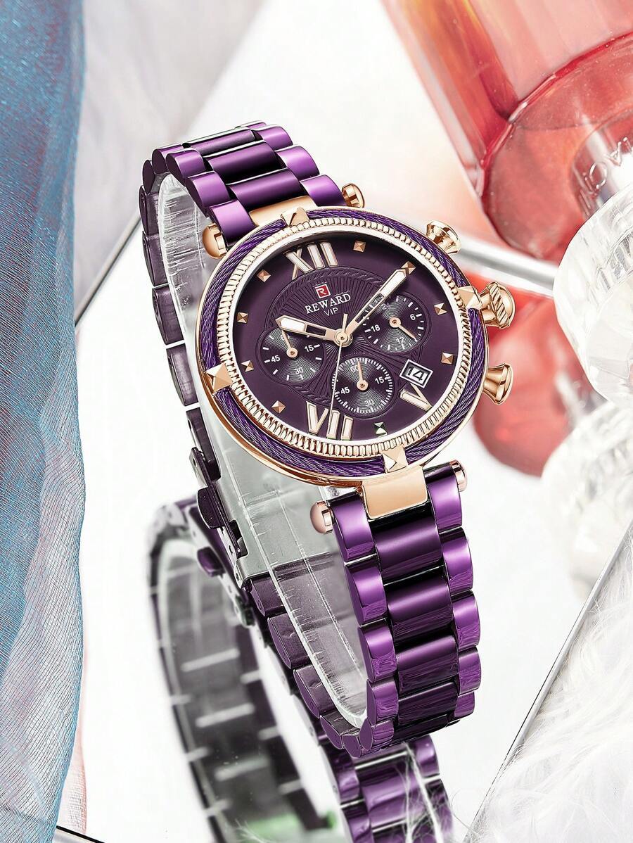 腕時計 レディース クォーツ リワード 女性用クォーツ腕時計 ファッショナブル レディース腕時計 ステンレスブレスレット 防水 ボ拍卖