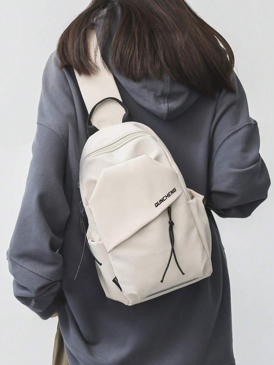 バッグ レディース ウエストバッグ 軽量ビジネスカジュアル ショルダーバッグ カジュアル レタープリント デイリーユース 10代女拍卖