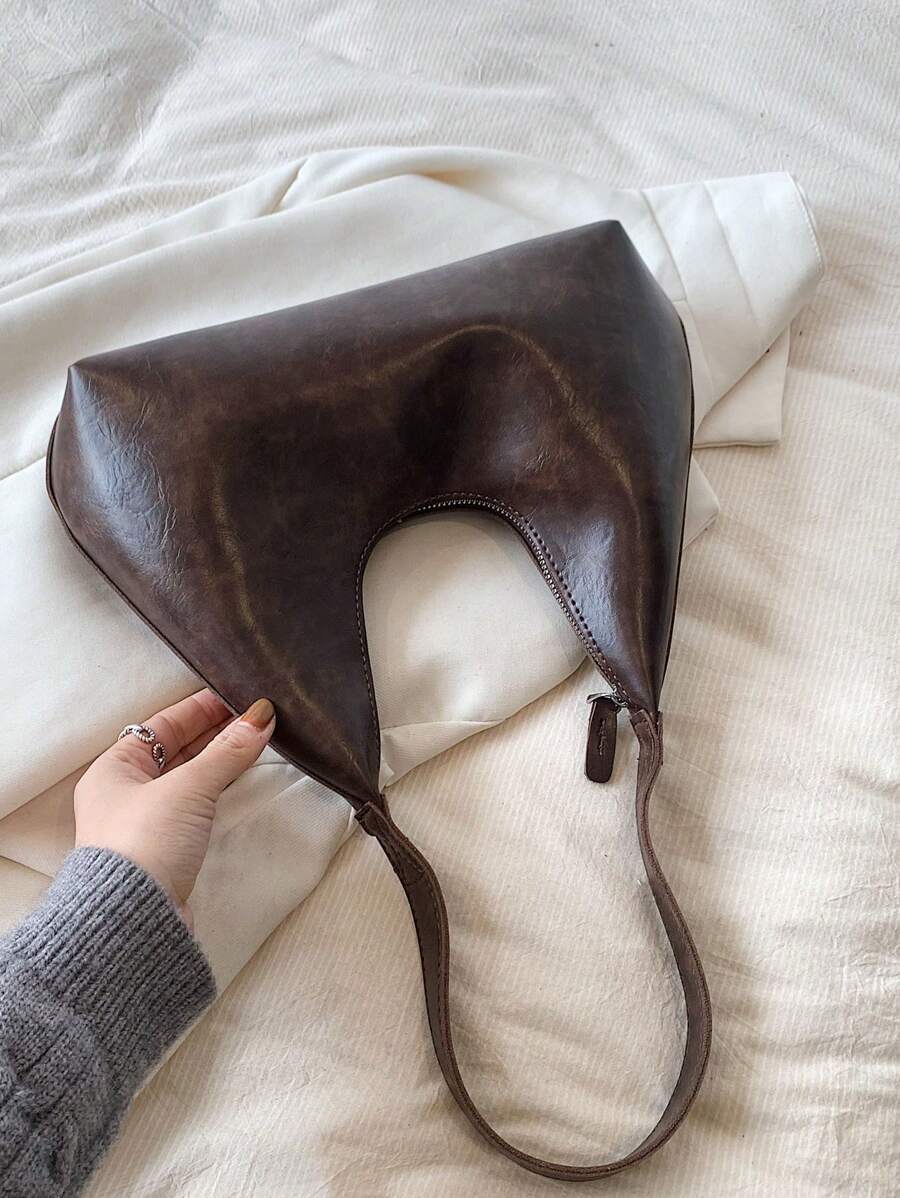 バッグ レディース ショルダーバッグ ビンテージフレンチスタイル クレセント 脇バッグ、ファッショナブルで優雅なクロスボディショル拍卖