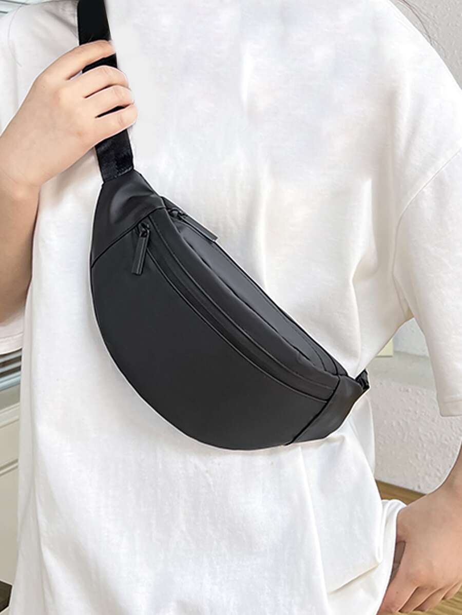 バッグ メンズ ウエストバッグ シンプルブラック ウエストバッグ ボディバッグ クロスボディ サコッシュ 多機能 男女兼用 大容量拍卖