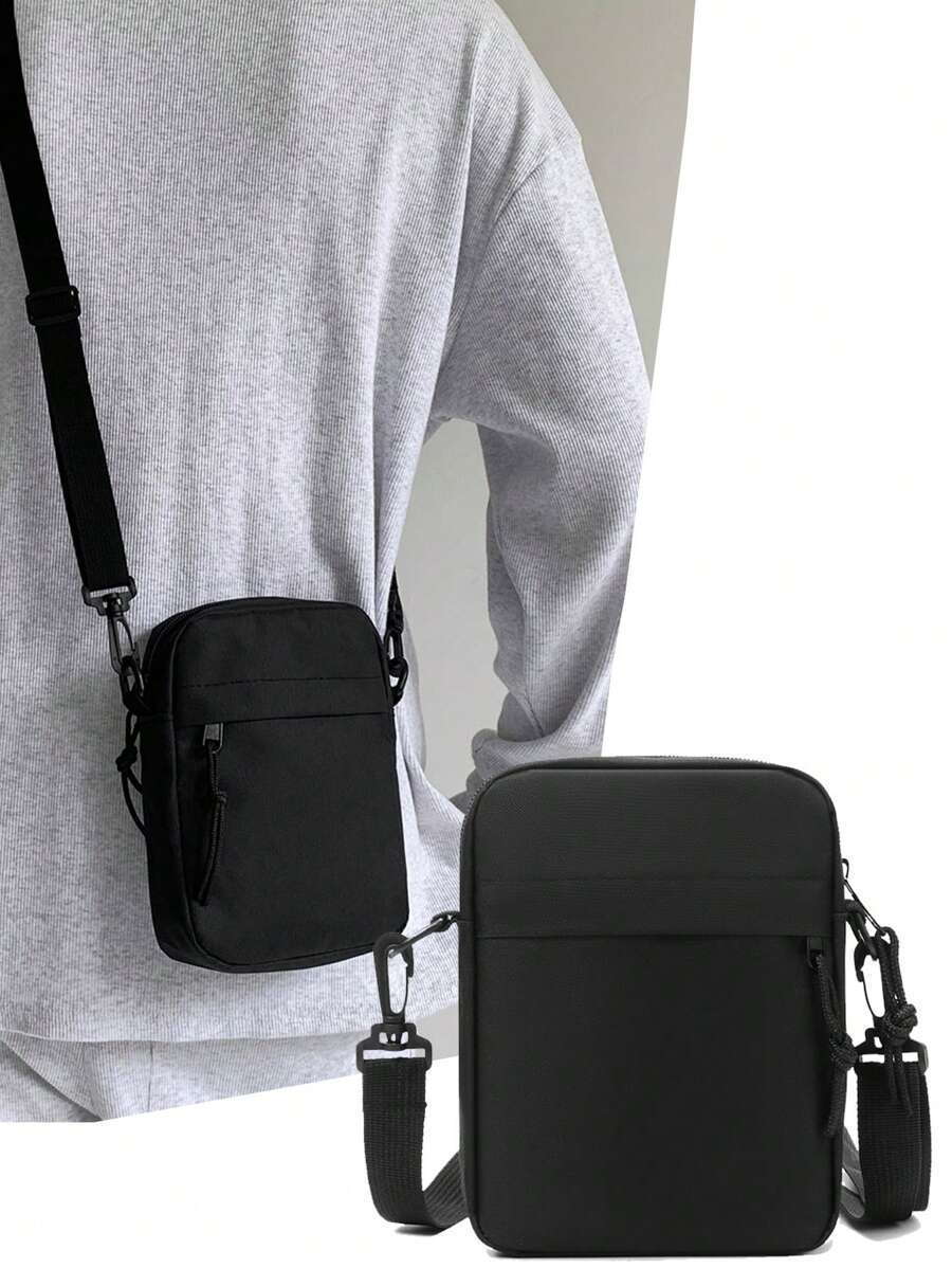 バッグ メンズ ショルダーパック ミニマリストデザイン シンプルカラー クロスボディバッグ、デイリーカジュアル ナイロン 軽量 撥拍卖