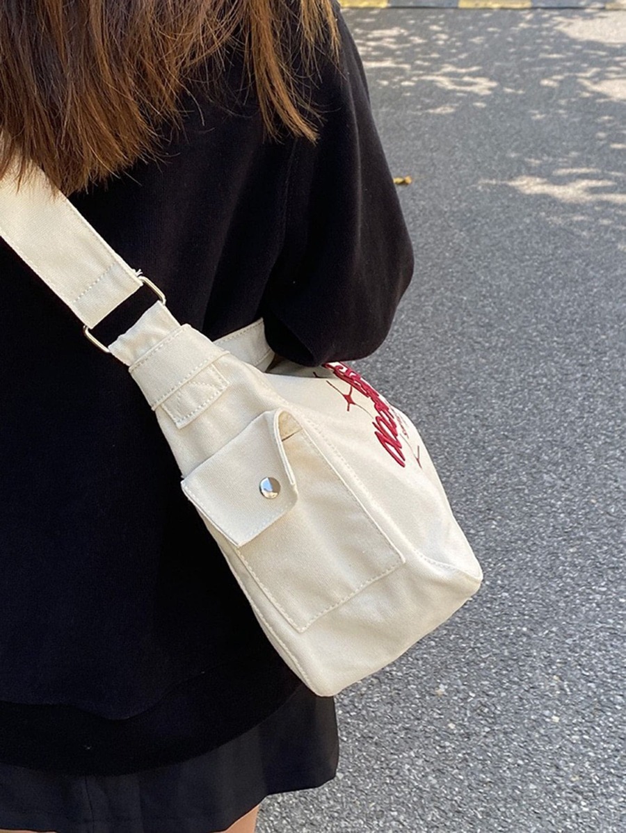 バッグ レディース ショルダーバッグ 軽量、ビジネスカジュアルレターディテールトートバッグ、Y2K 大容量ショルダーバッグ、仕事や拍卖