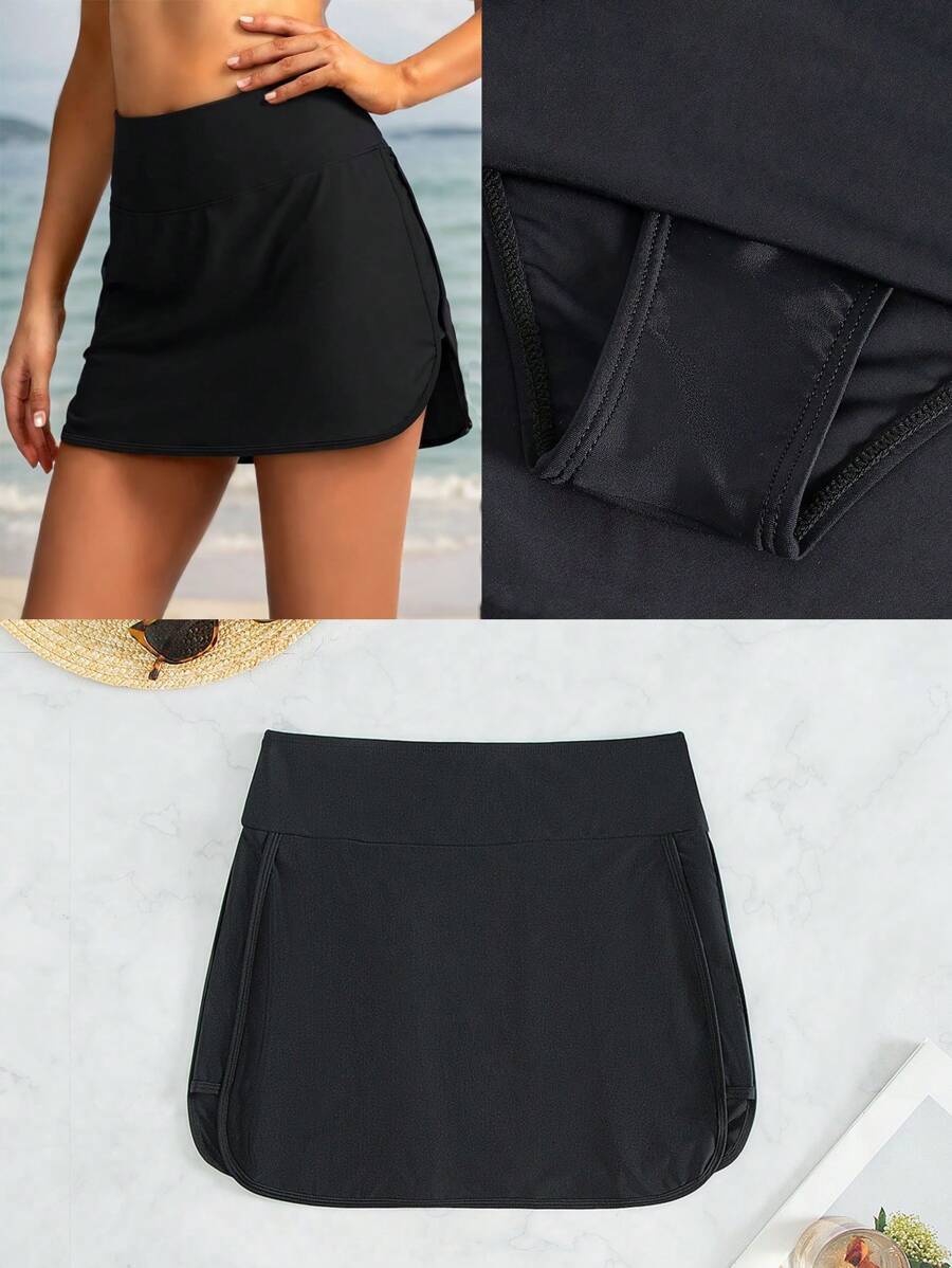 レディース 水着 ボトムス 泳ぐスカート ハイウエスト カーニバル ソリッドカラー拍卖